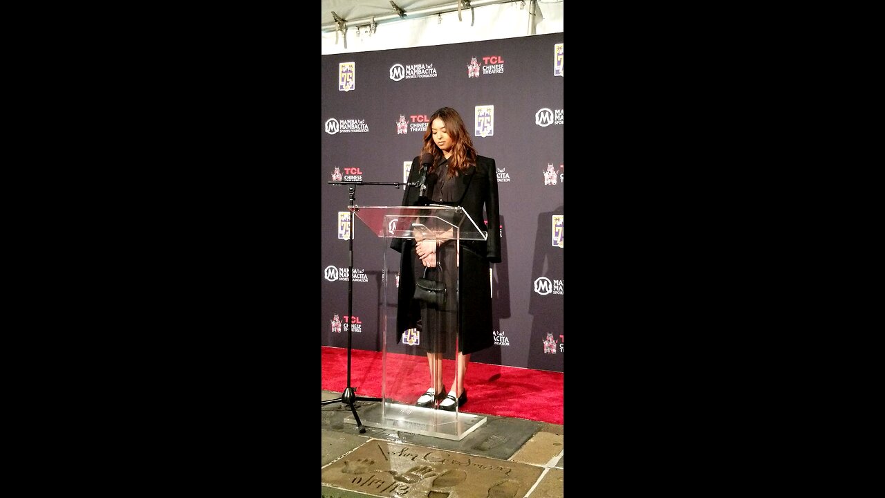 Natalia Diamante Bryant at Kobe Bryant hand and footprint ceremony - speech 3/3