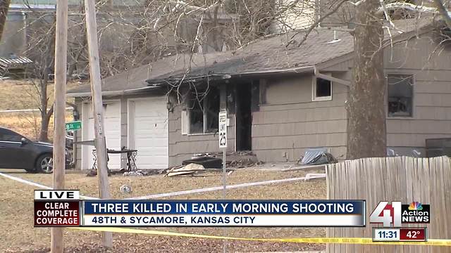 Man killed in officer-involved shooting, 2 women found dead at scene