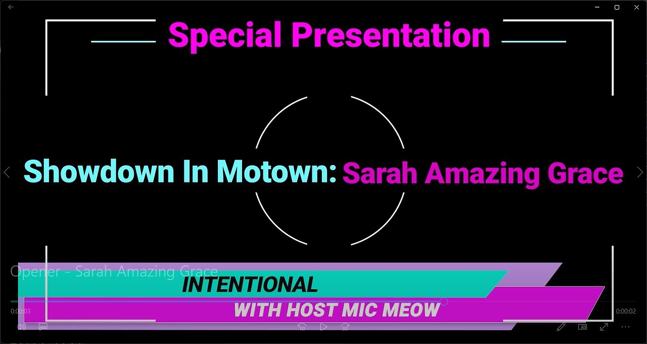 An 'Intentional' Special: "Showdown In Motown" with Sarah 'Amazing' Grace