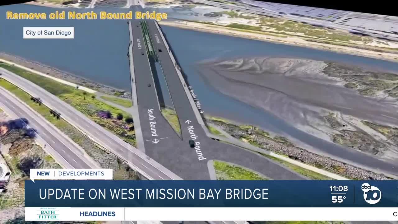 Portion of new West Mission Bay Drive bridge opened