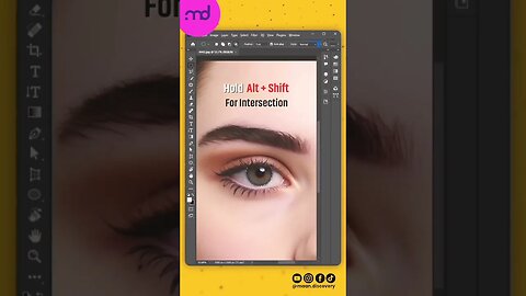 ⚡ "Intersect" Trick for Better Selections in Photoshop #photoshop #viral