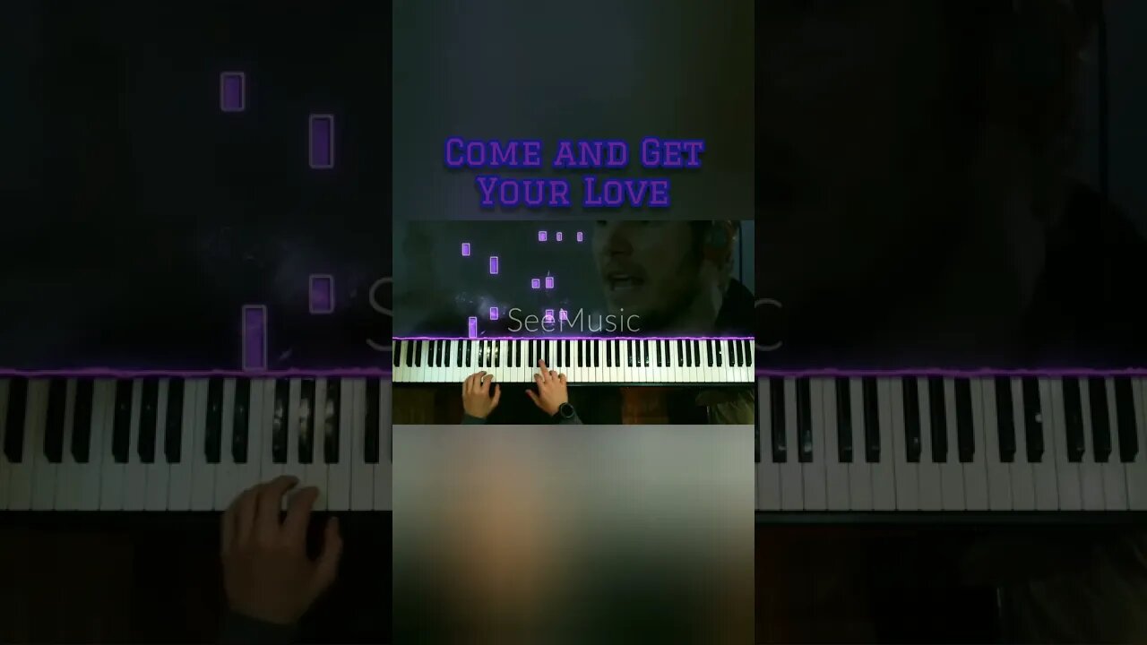 Come And Get Your Love - Redbone (Guardians of The Galaxy) short piano cover #shorts