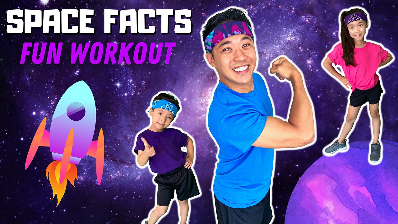 🌌 Fitness + Facts Kids Brain Break | Exercise & Learn About SPACE + JOKES | GoNoodle Inspired