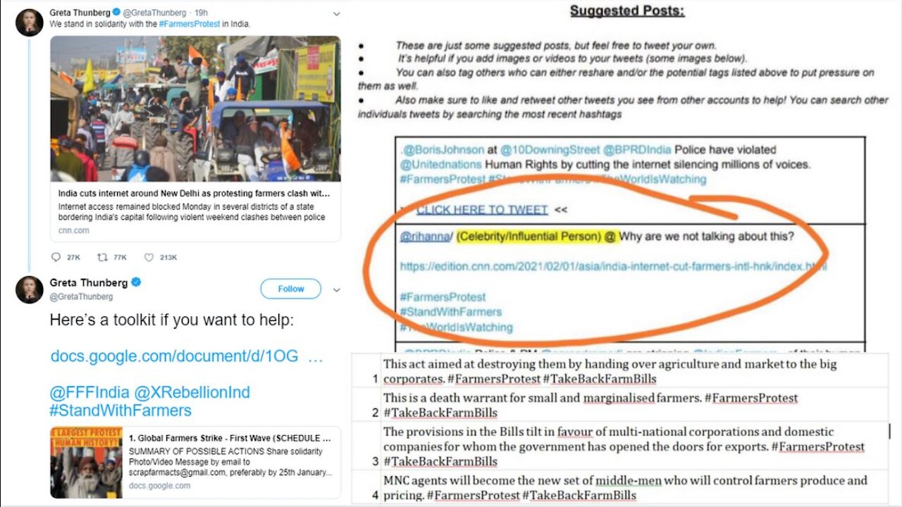 Greta Thunberg Exposed As Puppet Promoting #FarmersProtest In India!