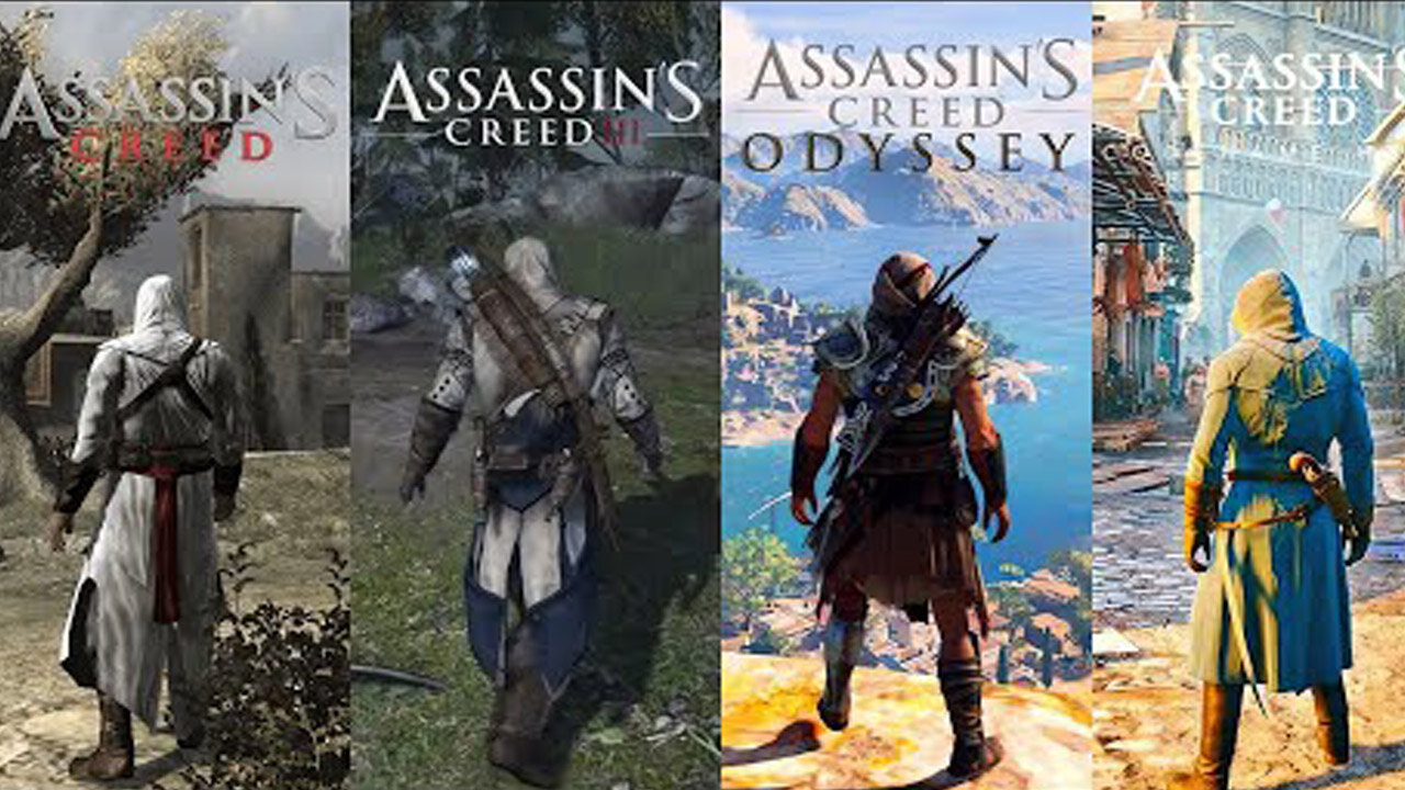 Assassin's Creed evolution 2007 - 2023