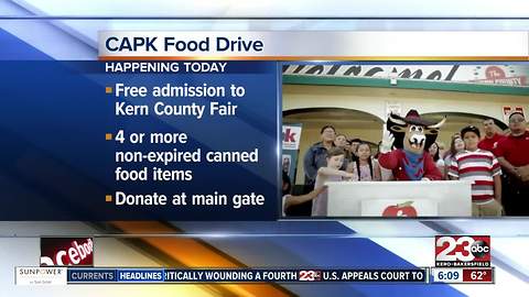 CAPK Food Drive: Free admission to the fair