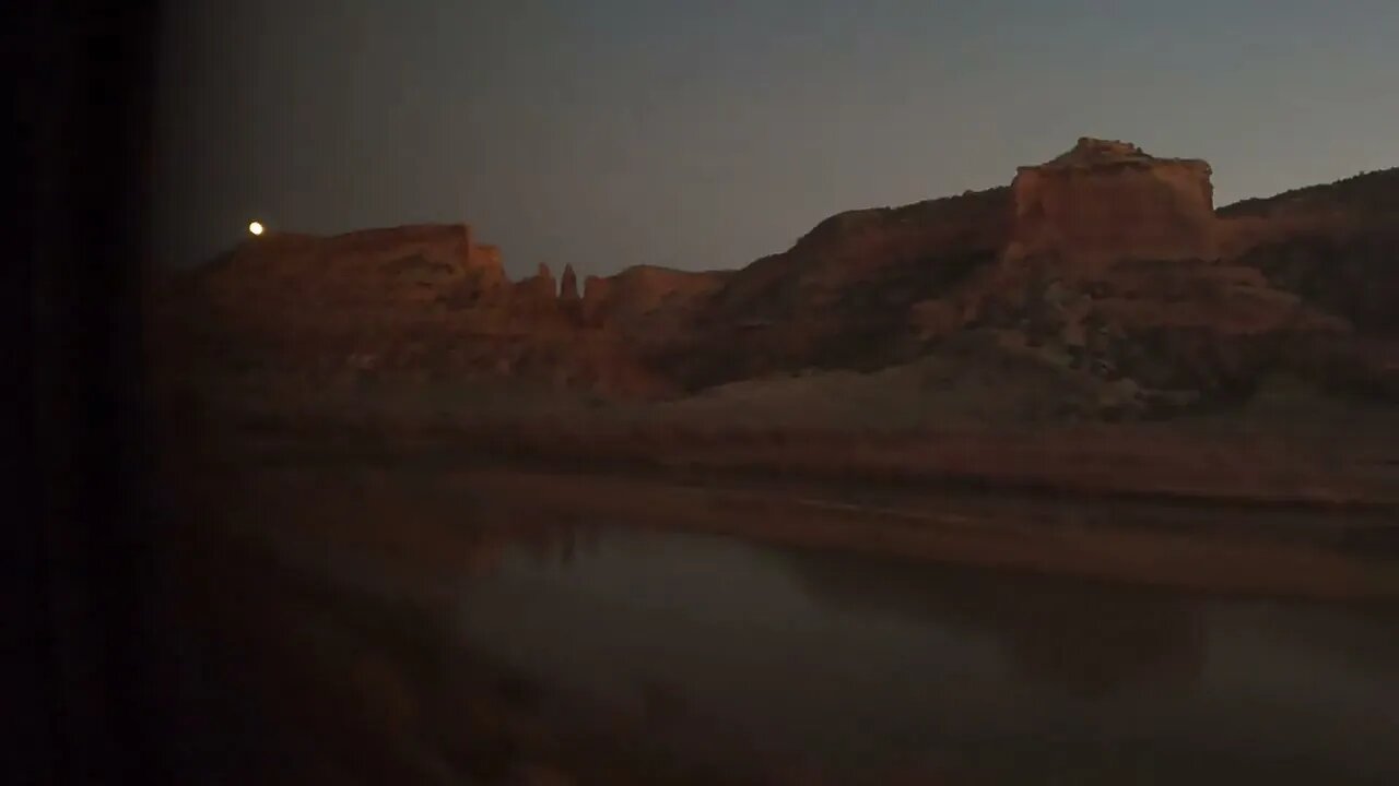 The Colorado River and the moon