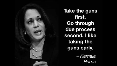 US Constitution, “Gun ownership is to protect civilians from Tyrants like You Kamala.” See link