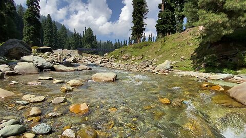 explore India Ladakh river scenes in wildlife sanctuary mountain view snow fall areas kashmir Swarg