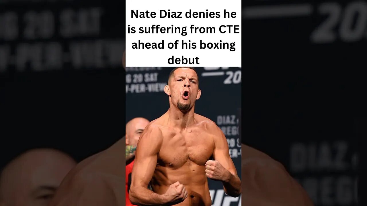 Nate Diaz, a former UFC fighter, denies having CTE. #shorts