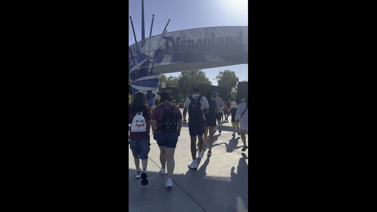 Walking into Disneyland for the first time!