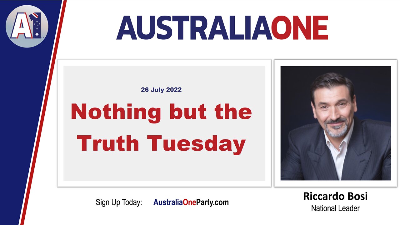 AustraliaOne Party - Nothing but the Truth Tuesday - Toowoomba