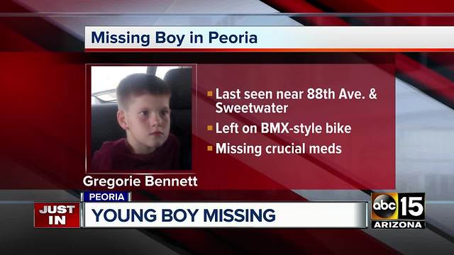 Peoria police seek public's help in locating missing boy