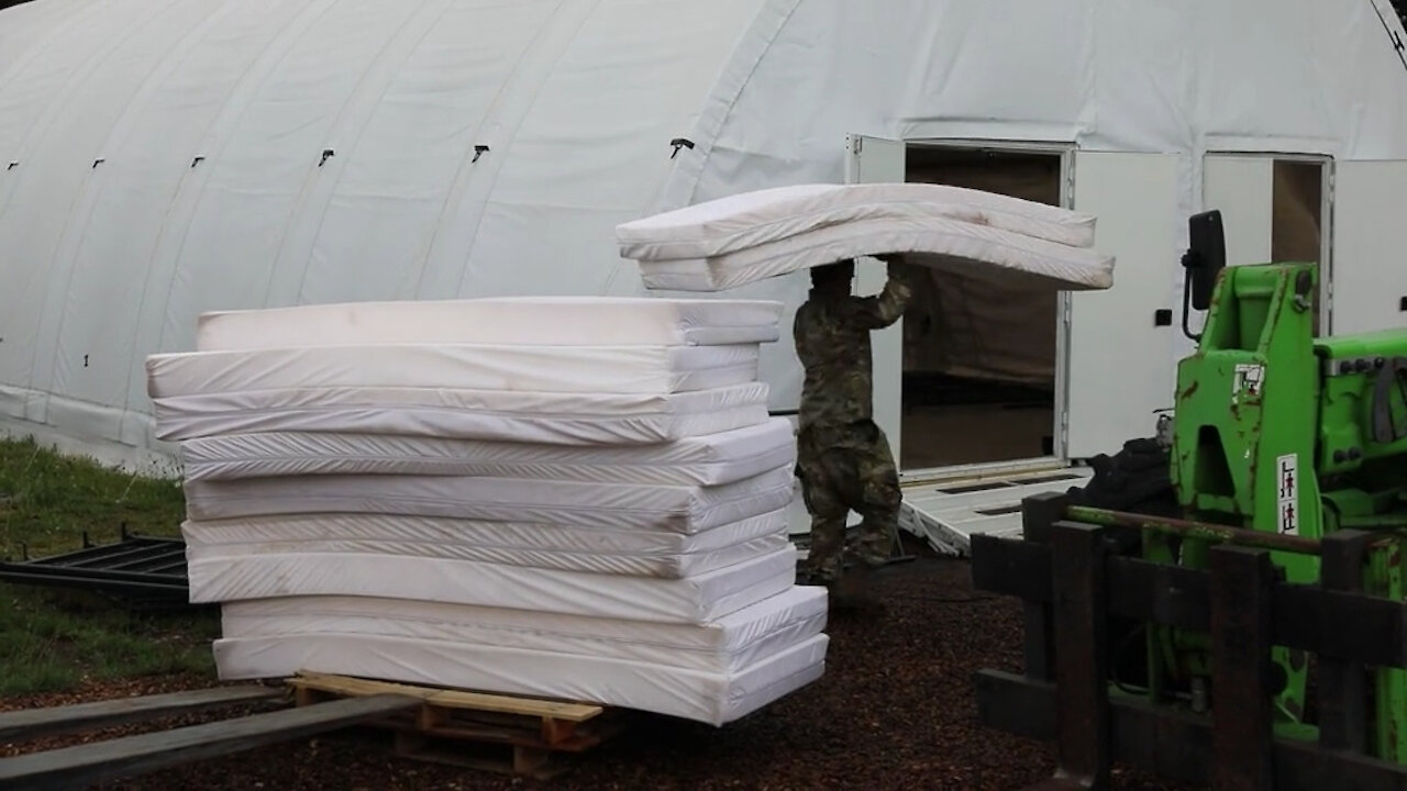 41st Soldiers Prepare Living Areas for Afghan Evacuees