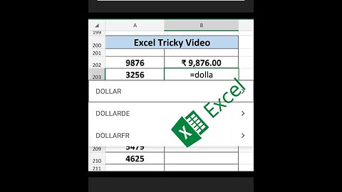 Excel Advance Trick Video #dollar