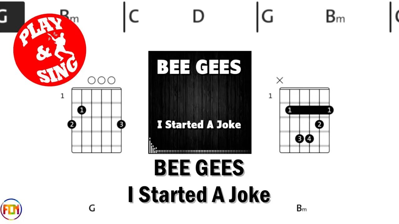 BEE GEES I Started A Joke FCN GUITAR CHORDS & LYRICS