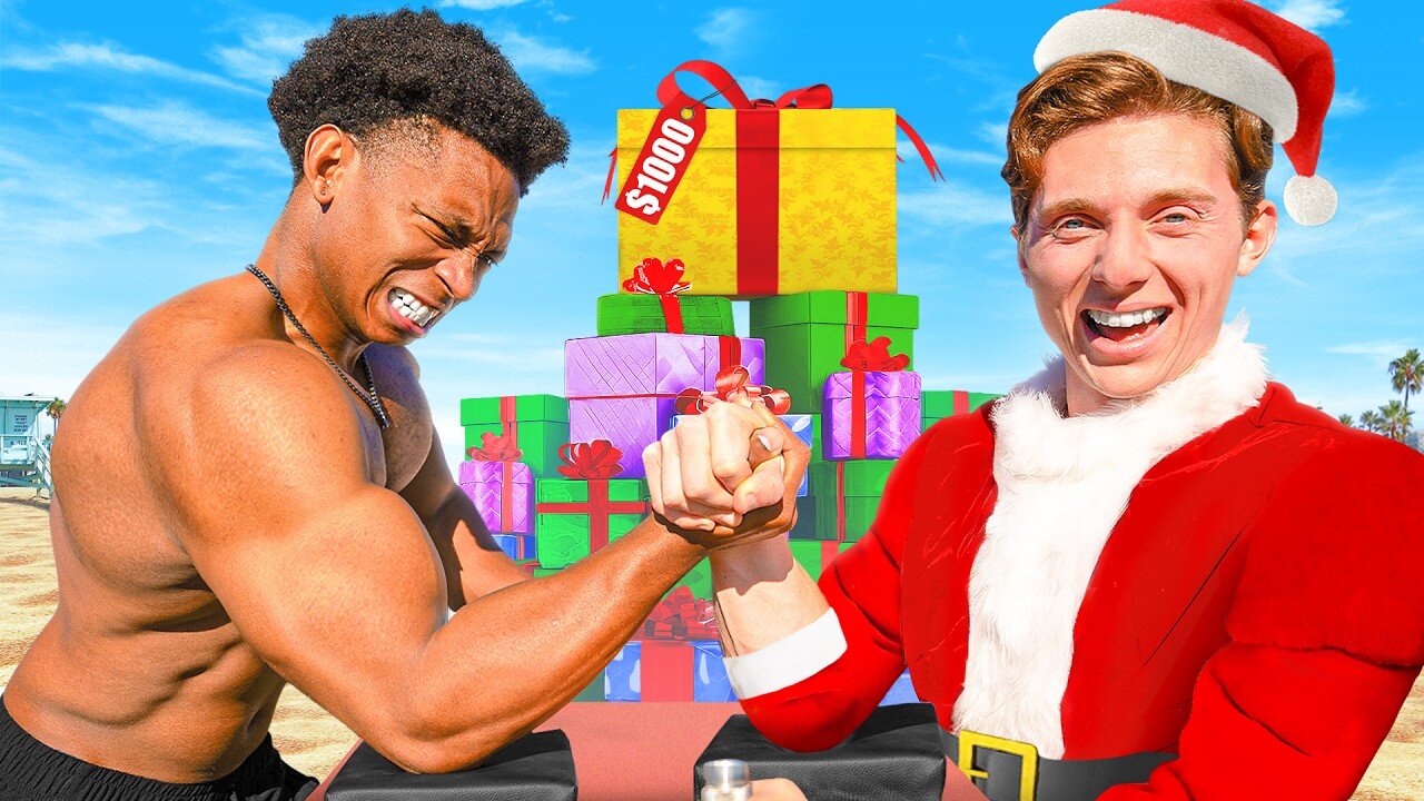 Beat Santa at Arm Wrestling, Win $1,000 Gift