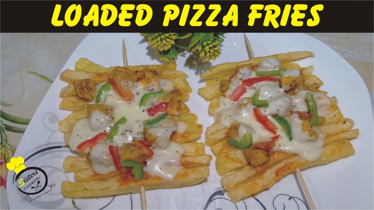 Pizza Fries Recipe | Loaded Pizza Fries Recipe | Cheesy Fries Recipe