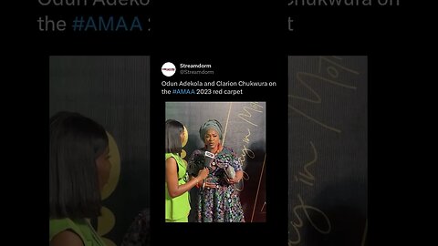 Odun Adekola and Clarion Chukwura on the #AMAA 2023 red carpet #shorts