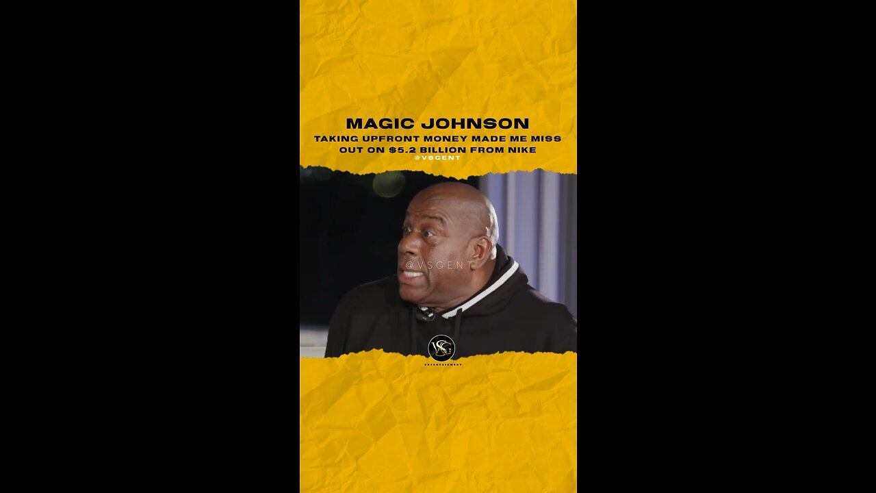 @magicjohnson Taking upfront money made me miss out on $5.2 Billion from #nike . 🎥 @allthesmoke