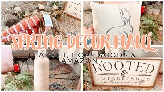 SPRING DECOR HAUL | TARGET, HOMEGOODS & AMAZON SPRING DECOR
