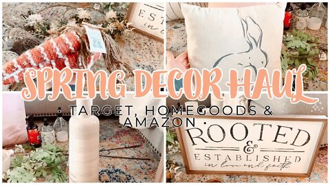 SPRING DECOR HAUL | TARGET, HOMEGOODS & AMAZON SPRING DECOR