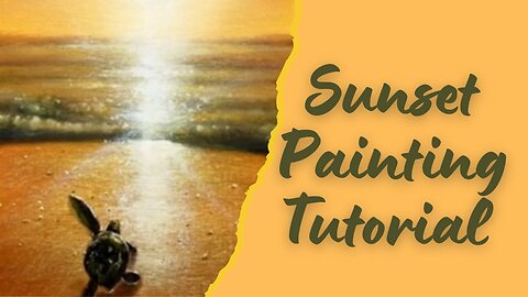 How to Draw a Sunset Beach Acrylic Painting for Beginners