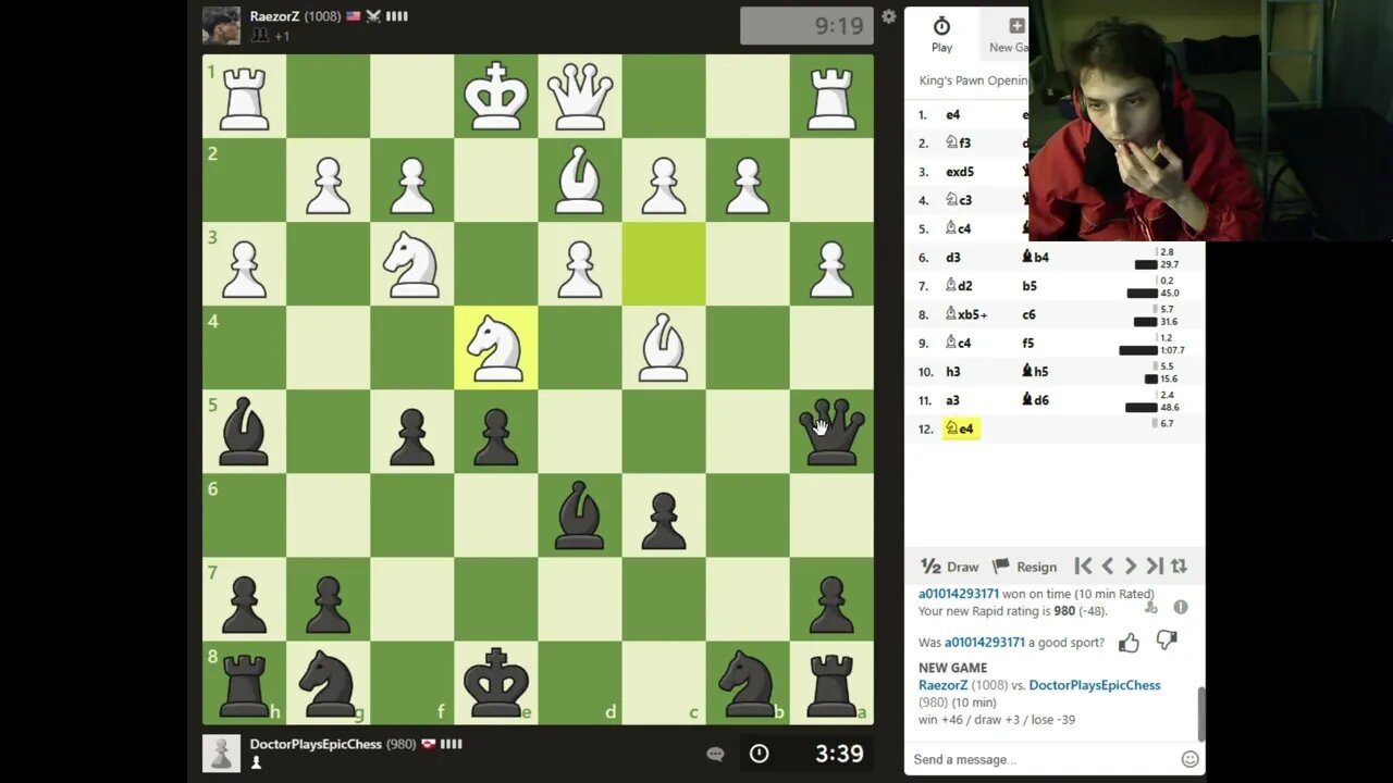 Online Rated Chess Match #2 On PC With Live Commentary