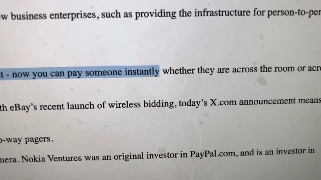 BREAKING…IN THE YEAR 2000 WE HAD FREE INSTANT PAYMENTS, PHONE WALLETS AND THE ORIGIN OF CRYPTO!!