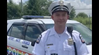 Gay Liaison Officer Shows off His Rainbow Cop Car