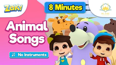 Omar & Hana x Zaky | Animal Songs for Kids | Muslim Cartoon | Islamic Lesson