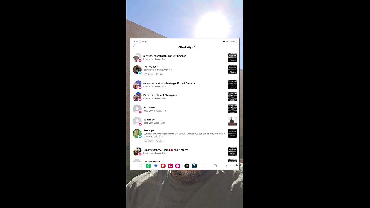 Video of TicTok: shadow banning account after Trump vid.