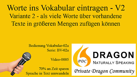 Worte ins Vokabular eintragen Variante 2 - BV02a V0005 - PDC-3