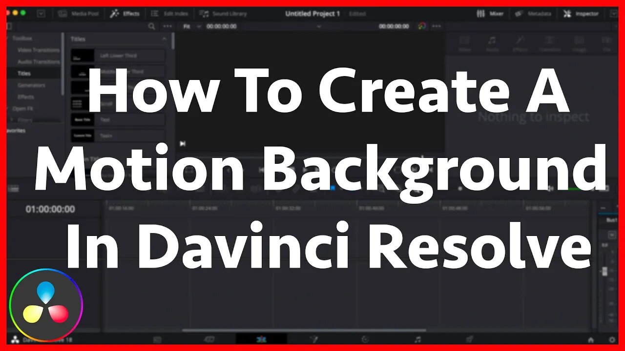 How To Create A Motion Background In DaVinci Resolve