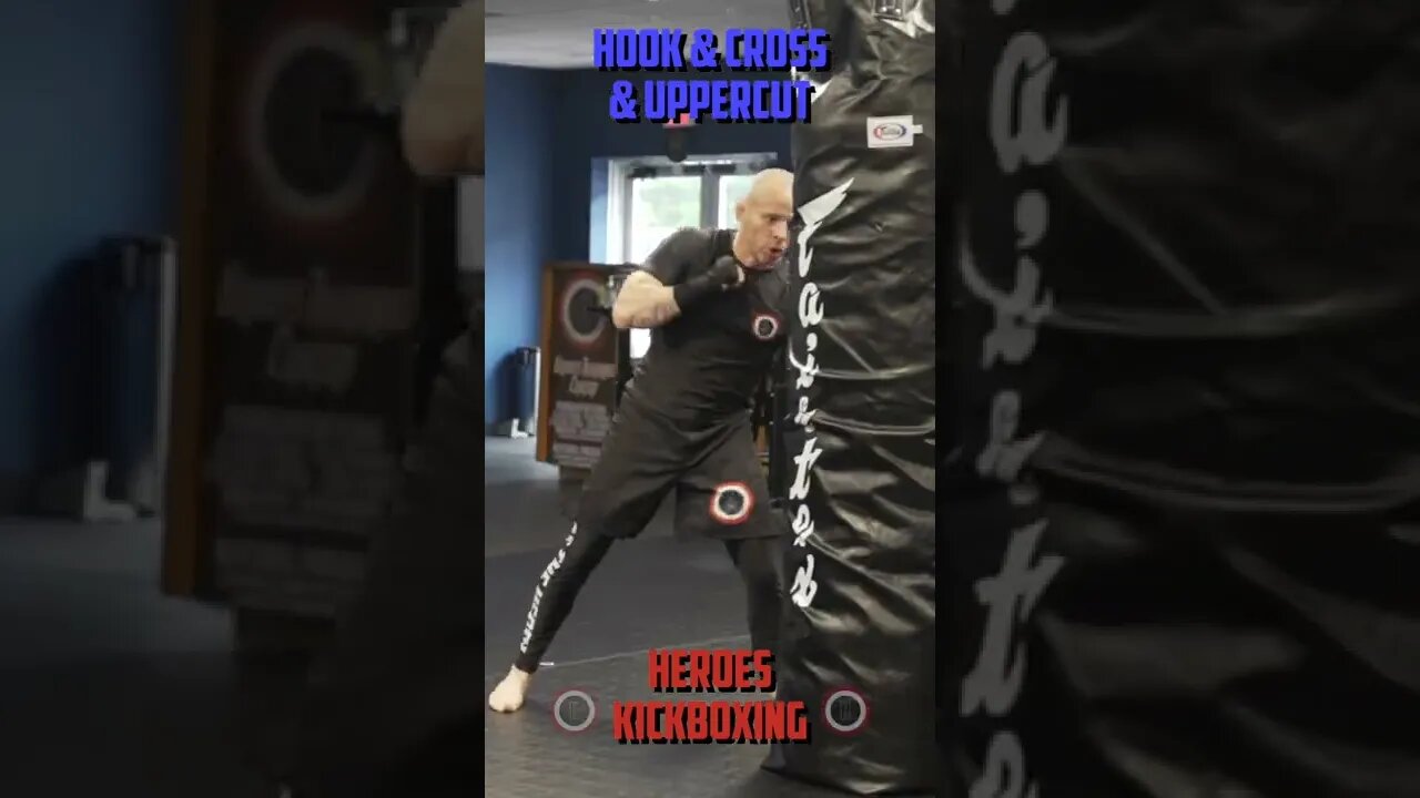 Heroes Training Center | Kickboxing & MMA "How To Double Up" Hook & Cross & Uppercut BH | #Shorts