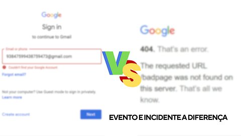 Evento e incidente a grande diferença