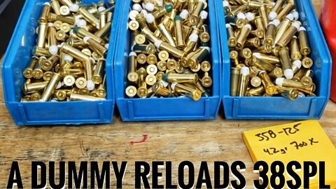 A Dummy Reloads 38 Special With Lee Cast 358125, Hodgdon 700x, And Unis Ginex Small Pistol Primers