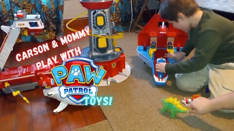 Carson, and Mommy Play With Paw Patrol Toys! | Carson The Tank