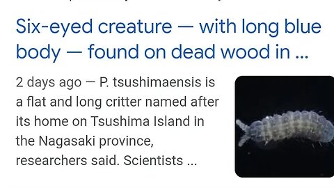 https://news.yahoo.com/six-eyed-creature-long-blue-212643585.html SIX EYED SPECIES FOUND DEAD