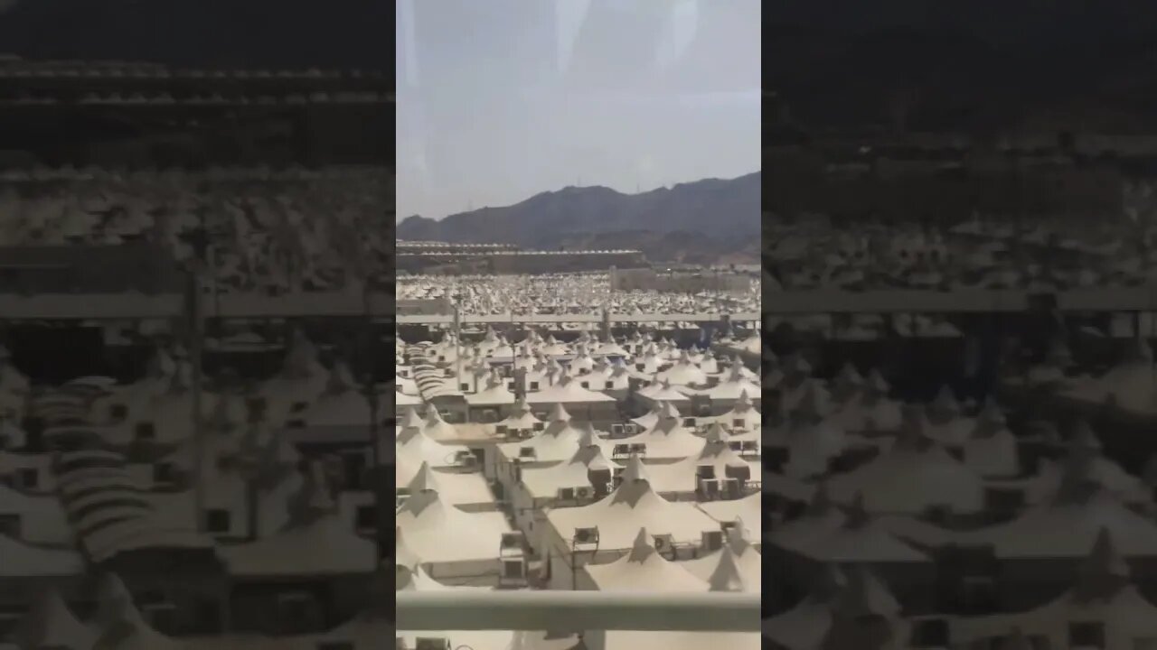 Awesome mina camp view from train | #hajj #mina #train