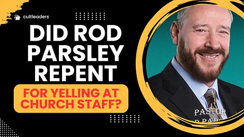 Rod Parsley Responds To Video Showing Him Yelling At Church Staff!