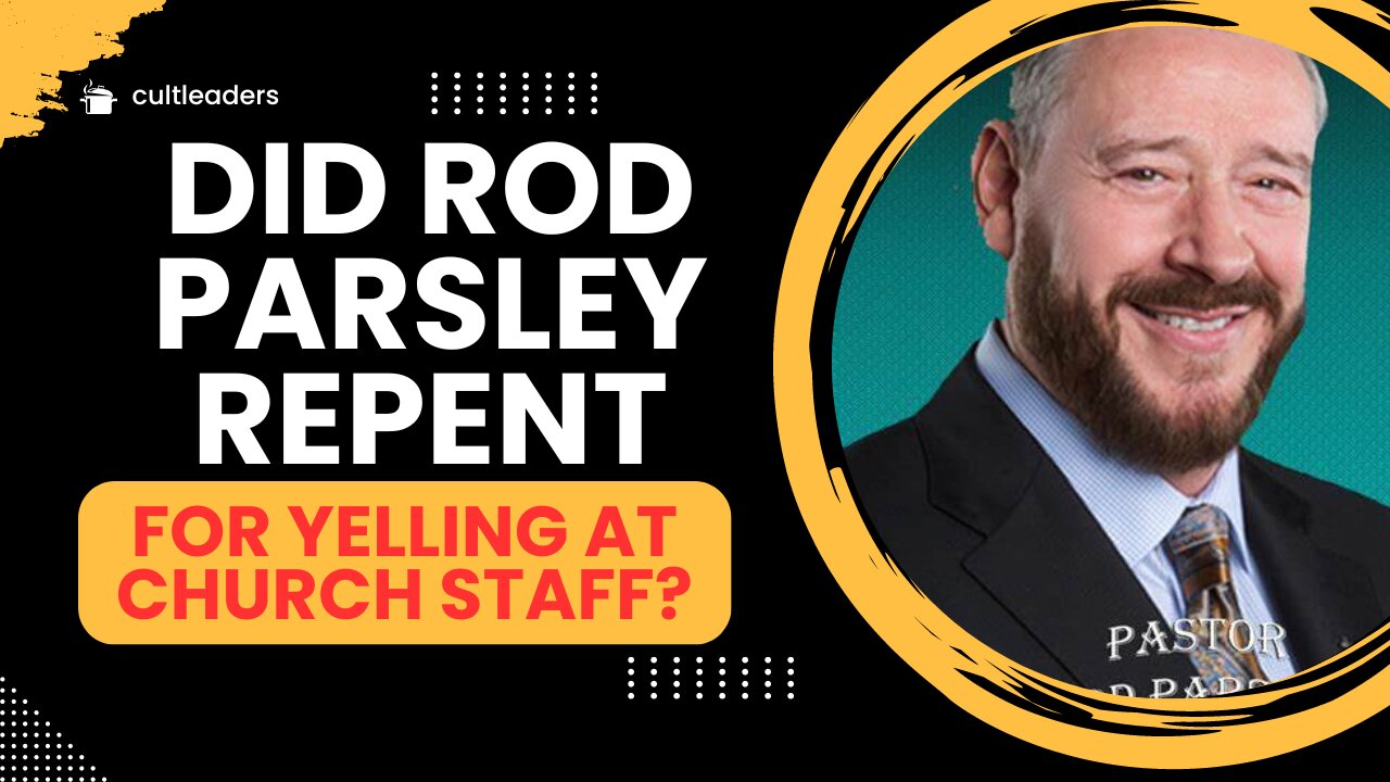 Rod Parsley Responds To Video Showing Him Yelling At Church Staff!