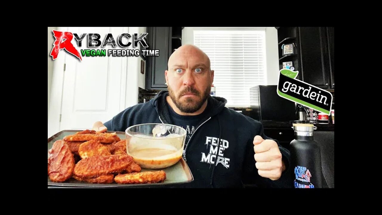 Ryback Vegan Feeding Time: Gardein BBQ Chicken Tenders with Avacado Ranch BBQ Dipping Sauce