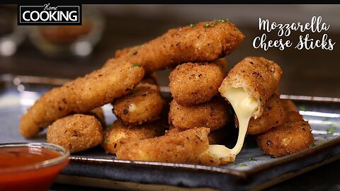 Fried Mozzarella Sticks - ASMR Silent Cooking Recipe