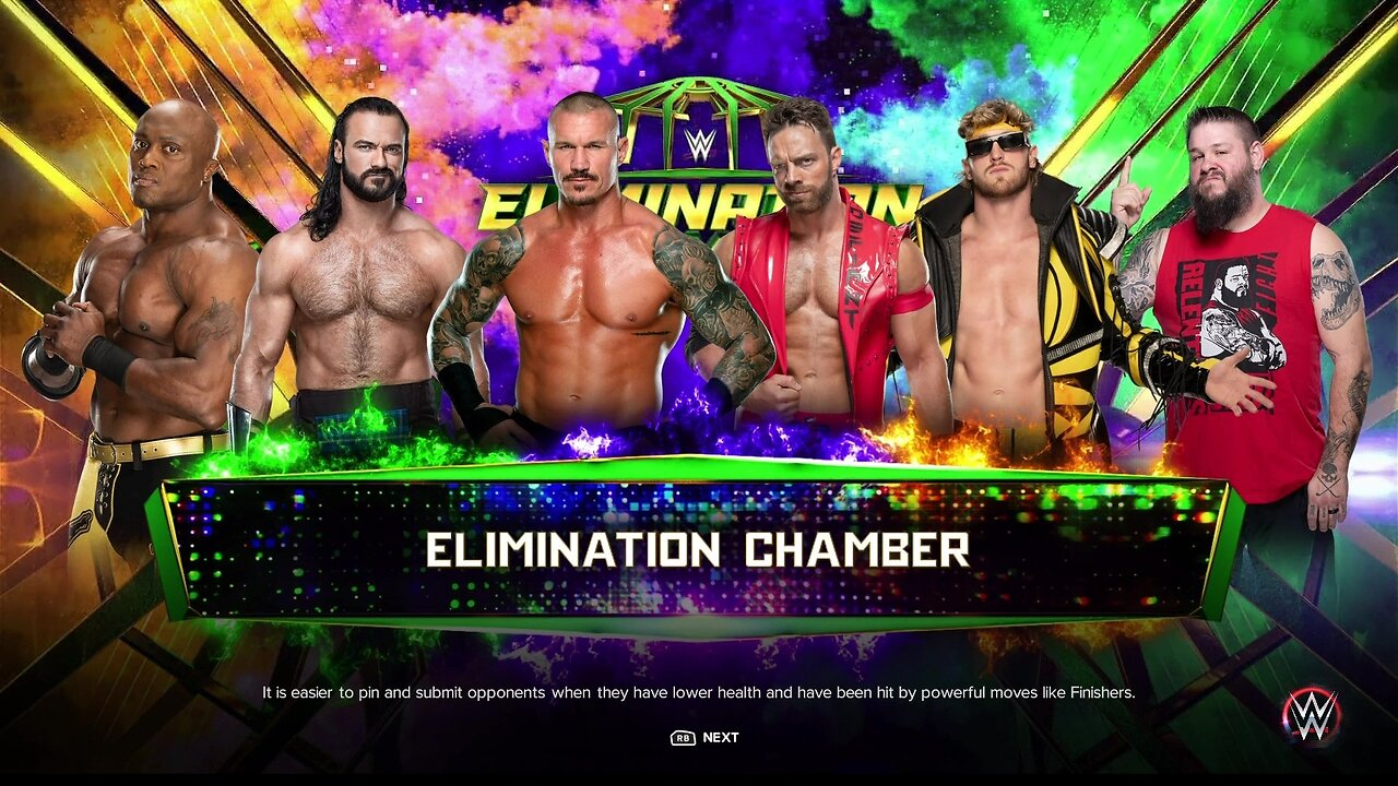 WWE 2k23 Elimination Chamber KevinOwens vs BobbyLashley vs Randy vs Drew vs LoganPaul vs LA Knight