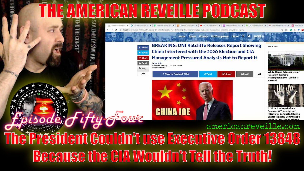 The President Couldn't use Executive Order 13848 Because the CIA Wouldn't Tell the Truth! | Ep 54