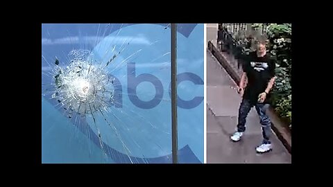 Large rock thrown at ABC7 Chicago studio window during newscast