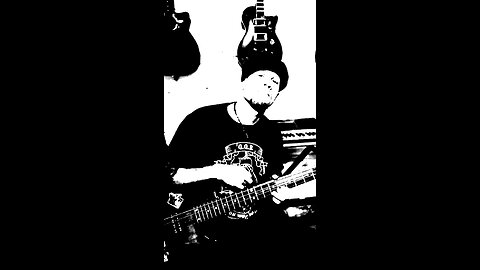 Bass player shredding