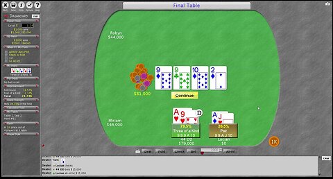 Hand # 11 He had a good chance