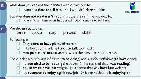 054 - ENGLISH GRAMMAR IN USE Unit 54 - Verb + to - decide to - forget to etc.